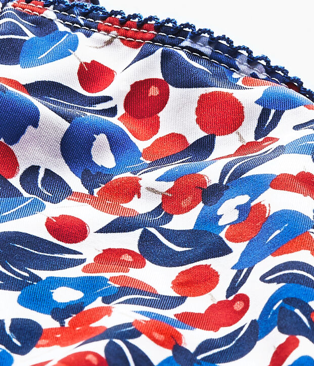 Badpak met bloemendessin voor babymeisjes wit/multicouleur