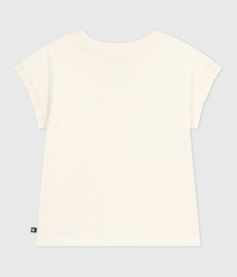 T-shirt met korte mouwen en print voor kinderen ecru