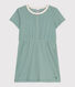 Robe enfant en coton manches courtes uni