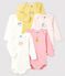 Lot de 5 bodies manches longues bébé fille variante 1