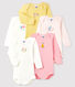 Lot de 5 bodies manches longues bébé fille