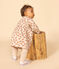 Jurk met lange mouwen in doorgestikte tubic met print voor baby's wit AVALANCHE/ MULTICO