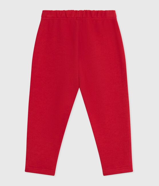 Pantalon bébé en coton uni rouge POMPEI