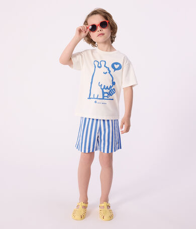 Katoenen T-shirt met korte mouwen voor kinderen