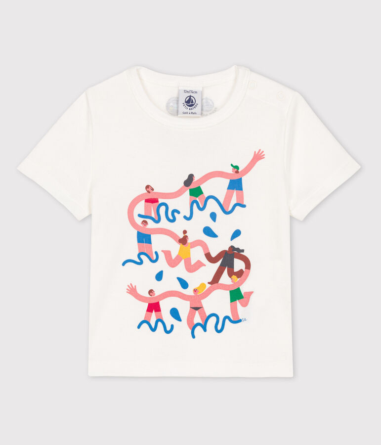Petit Bateau x Water Family T-shirt voor baby's wit