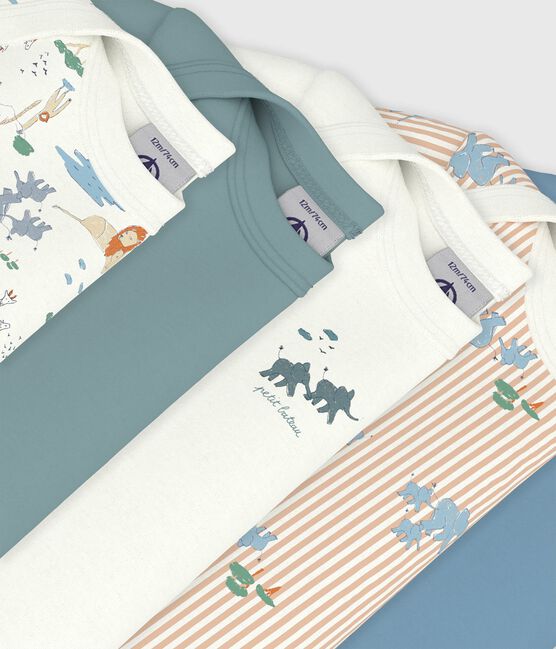 Setje van katoenen body's met korte mouwen en print variante 1