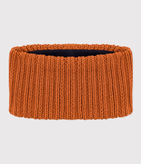 Snood van gebreide stof met fleecevoering voor baby's, jongens en meisjes bruin ECUREUIL