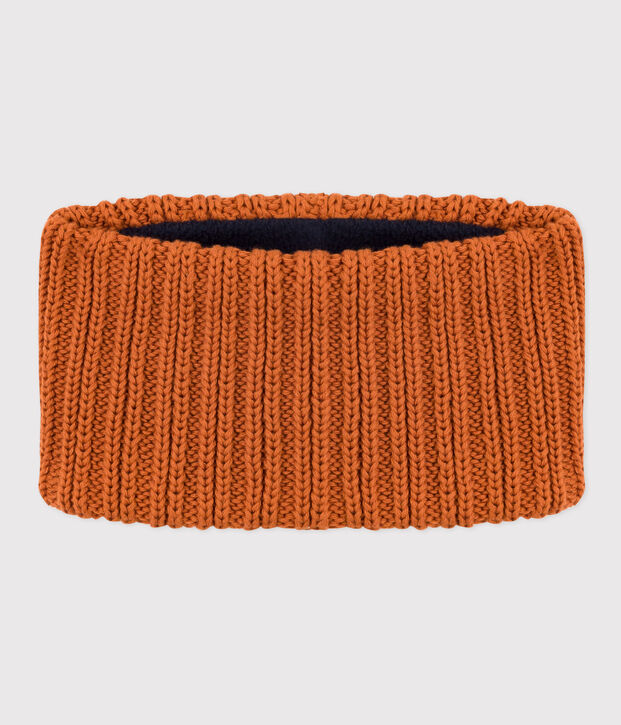 Snood van gebreide stof met fleecevoering voor baby's, jongens en meisjes bruin
