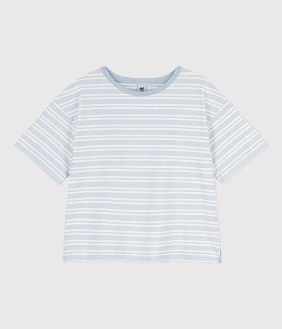T-shirt LE BOXY en coton Femme GOMME/ MARSHMALLOW