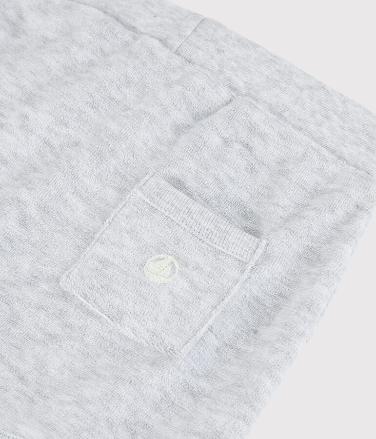 Badstof short voor babyjongens grijs