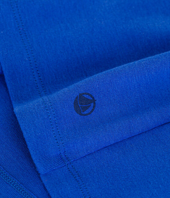 Katoenen jurkje met korte mouw voor meisjes blauw CALVIN
