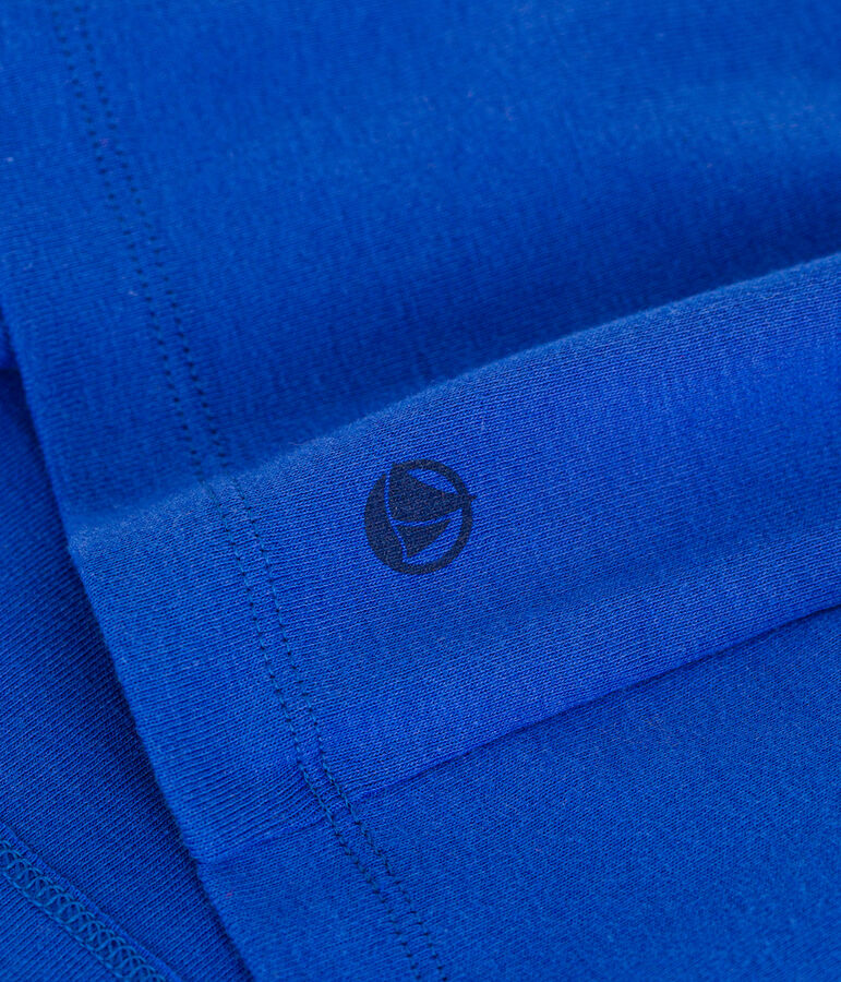 Robe manches courtes en coton enfant fille bleu