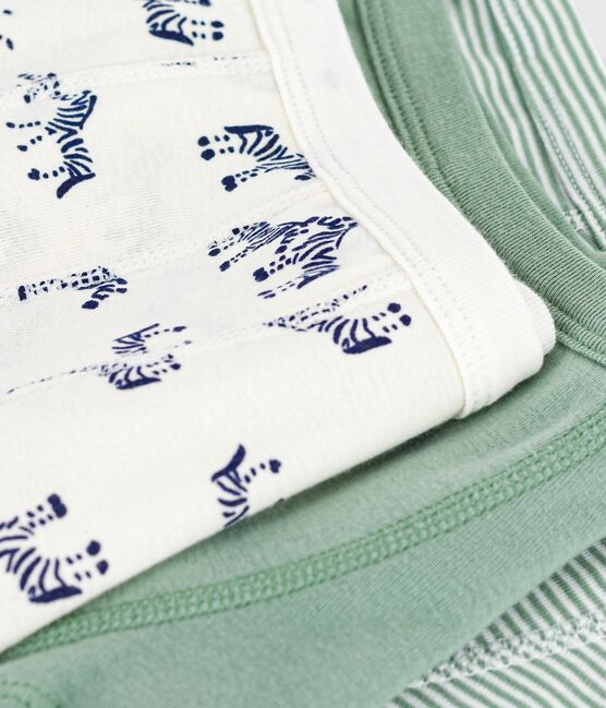 Setje met katoenen boxershorts met omhulde tailleband en zebraprint variante 1