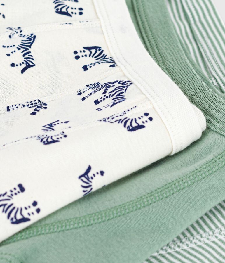 Setje met katoenen boxershorts met omhulde tailleband en zebraprint multicouleur