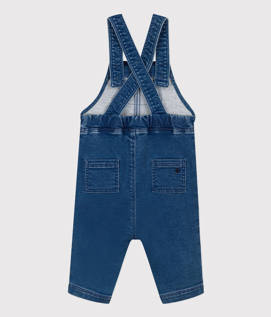Lange tuinbroek van denim voor baby's blauw BLEU DELAVE