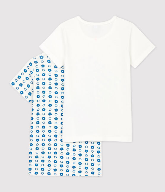Set van 3 meisjes t-shirts met korte mouwen en grafische bloemenprint van biologisch katoen variante 1