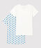 Set van 3 meisjes t-shirts met korte mouwen en grafische bloemenprint van biologisch katoen variante 1