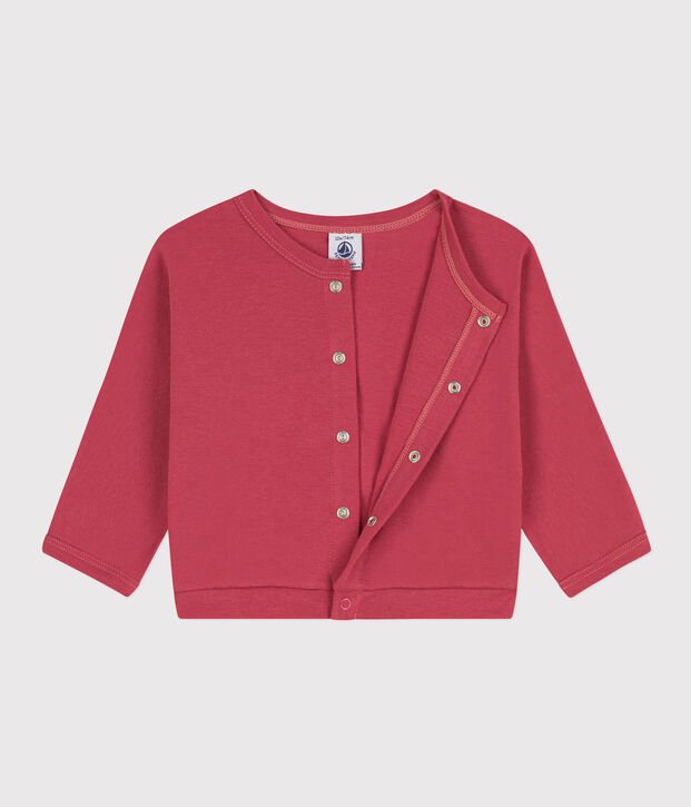 Katoenen babycardigan roze