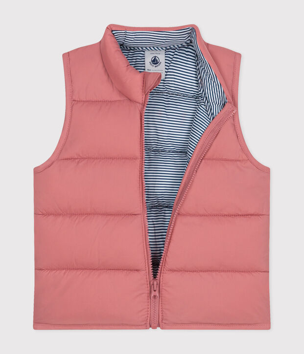 Gewatteerde bodywarmer voor baby's roze