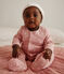 Bodyjama bébé en tubique petits cœurs rose CHARME/blanc MARSHMALLOW