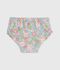 Zwembroekje met ruches en bloemenprint voor baby's blauw/multicouleur