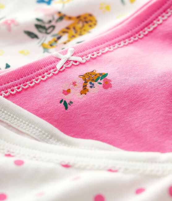 Lot de 3 culottes à fleurs petite fille en coton variante 1