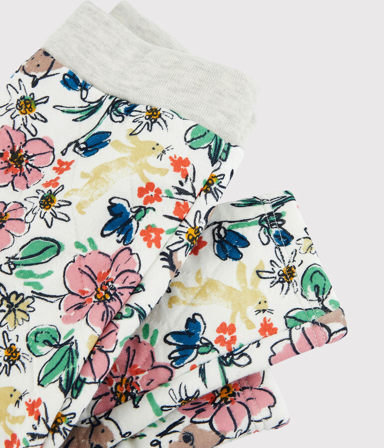 Pantalon matelass&eacute; b&eacute;b&eacute;. blanc/multicouleur