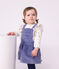 Mouwloos babyjurkje van effen corduroy purper