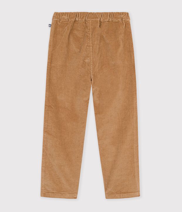 Fluwelen rechte broek voor kinderen LATTE