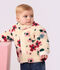 Manteau b&eacute;b&eacute; ouatin&eacute; en sherpa imprim&eacute;e fleurs &eacute;cru/multicouleur