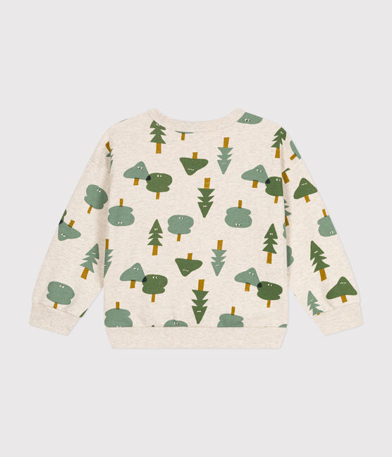 Sweatshirt en molleton enfant garçon beige MONTELIMAR/blanc MULTICO