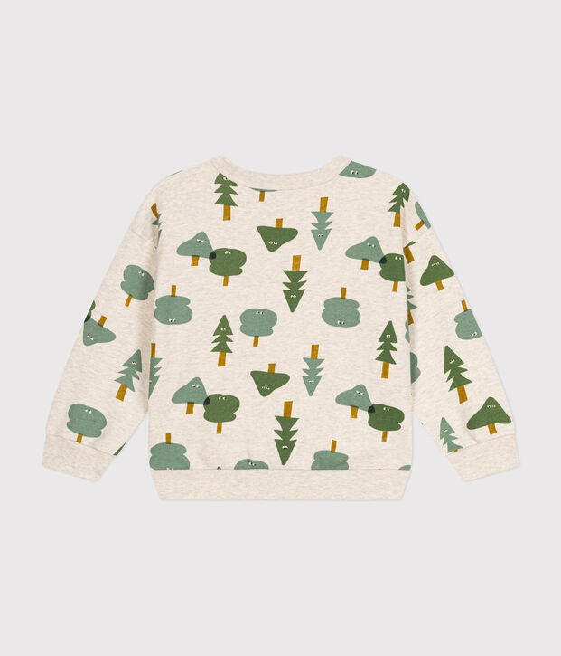 Sweatshirt en molleton enfant gar&ccedil;on beige/multicouleur