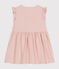 Robe sans manche en coton façonné bébé rose SALINE