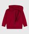 Sweatshirt zippé enfant en coton uni AMARANTE