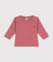 Tee-shirt manches longues en coton bébé rose ROSEWOOD