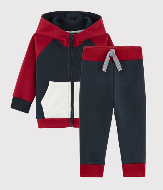 Ensemble 2 pièces bébé garçon bleu SMOKING/blanc MULTICO
