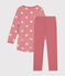 Nachthemd van velours met hartjesprint voor kinderen roze ROSEWOOD/ MARSHMALLOW