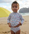 T-shirt met uv-bescherming en bloemenprint voor baby's wit MARSHMALLOW/wit MULTICO