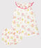 Jurk en bloomer met print babymeisje wit MARSHMALLOW/wit MULTICO