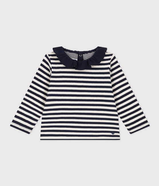 Petit Bateau Body bébé manches longues collerette bleu smoking