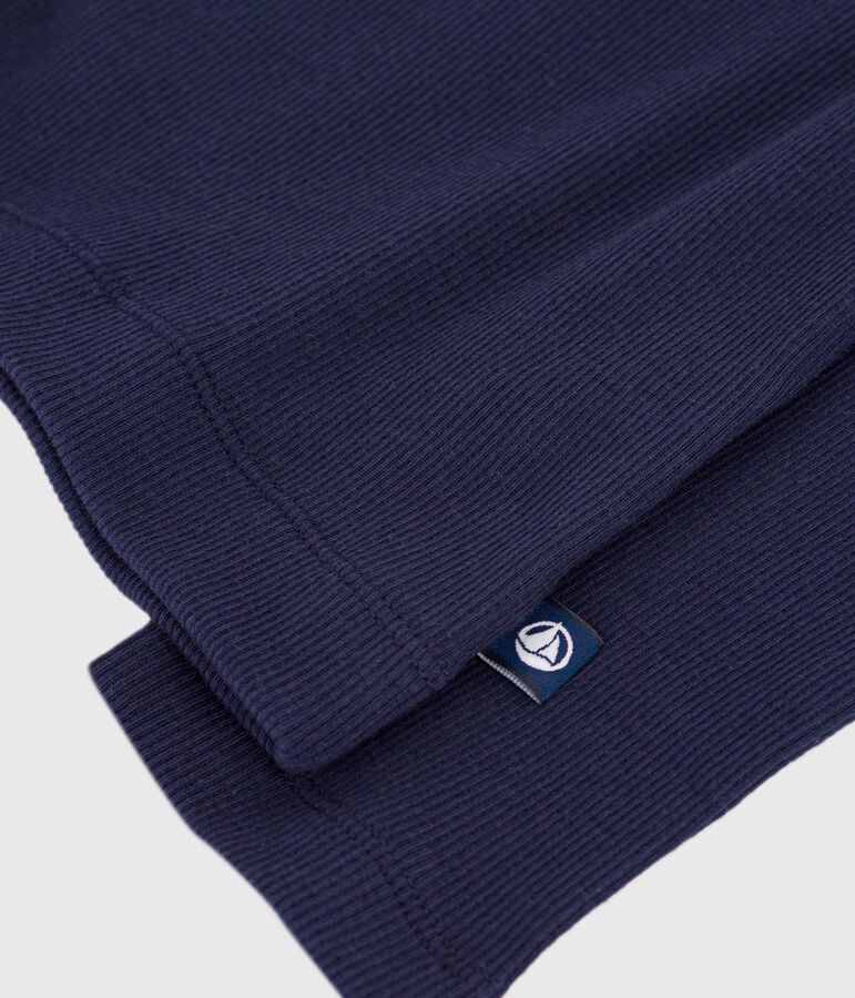 Effen katoenen damesvest blauw