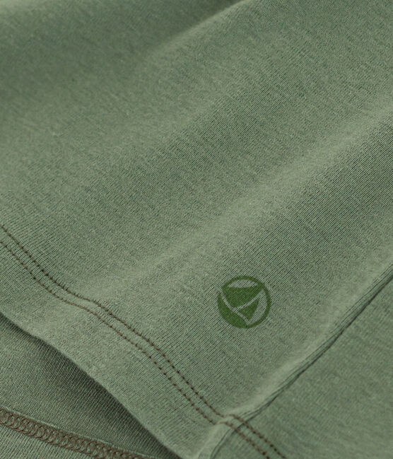 Tee-shirt L'ICONIQUE col rond en coton Femme vert CROCO