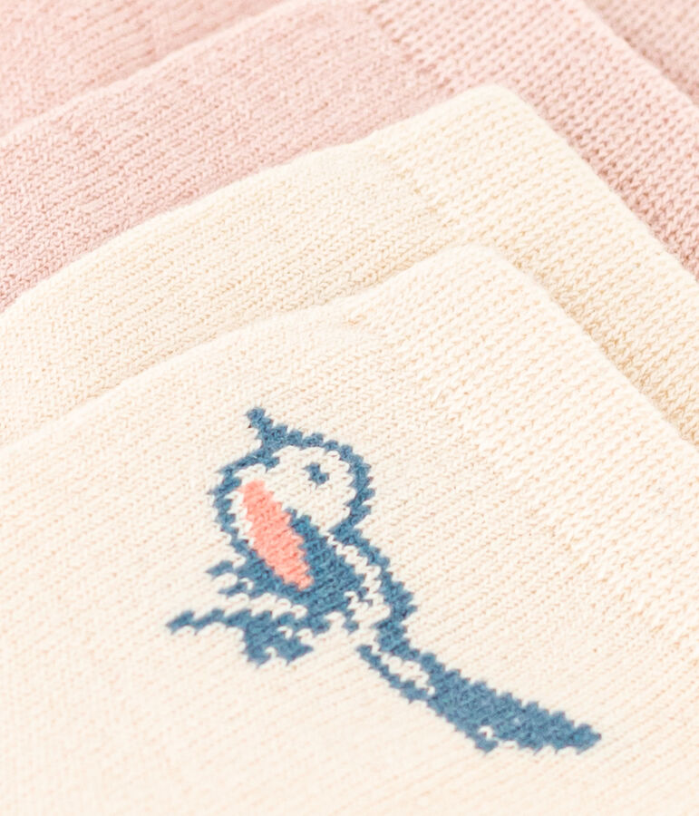 Lot de 2 paires de chaussettes oiseau b&eacute;b&eacute; multicouleur