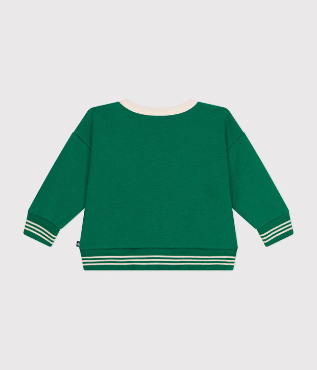 Sweatshirt en molleton b&eacute;b&eacute; vert