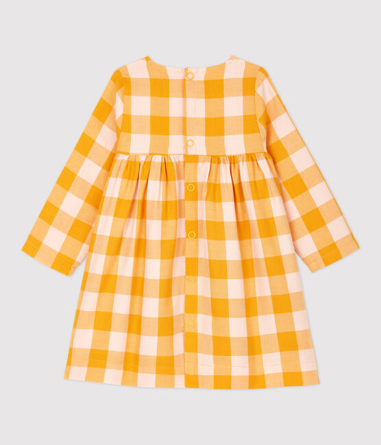 Flanellen jurk baby. geel BOUDOR/ MINOIS
