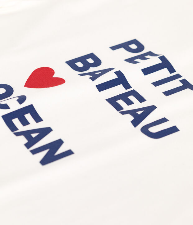 Le Boxy, katoenen T-shirt voor dames wit