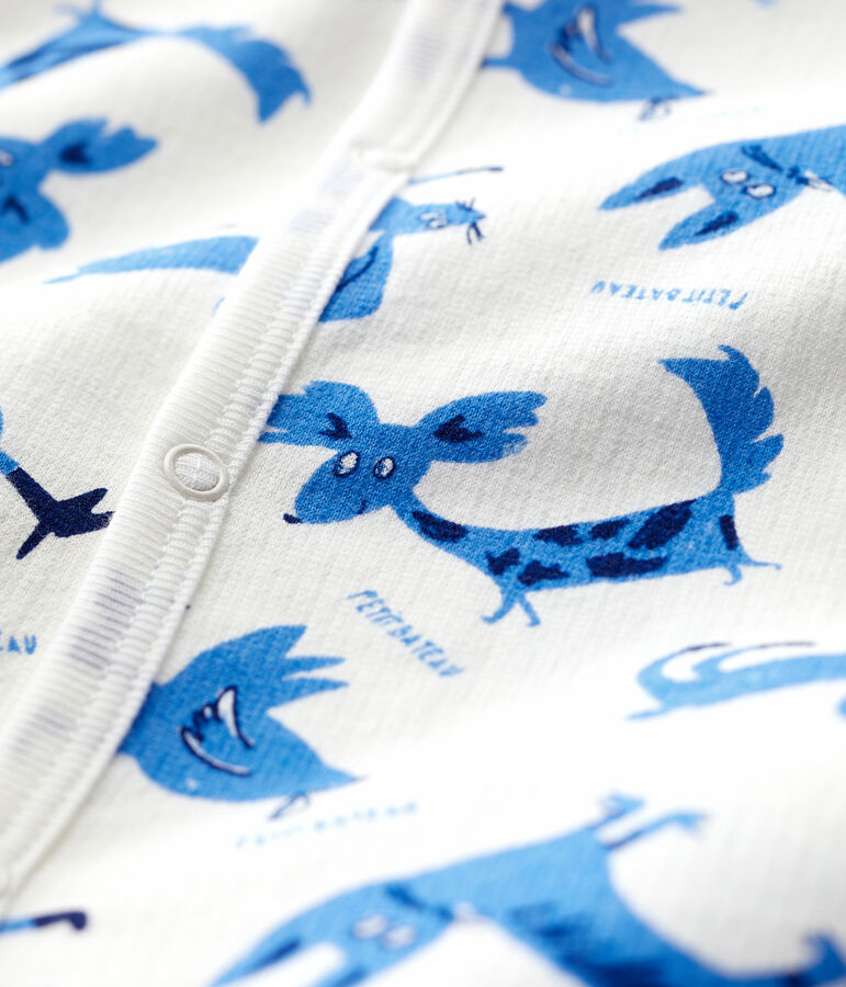 Slaappakje voor baby's met fantasieprint in katoen wit/multicouleur