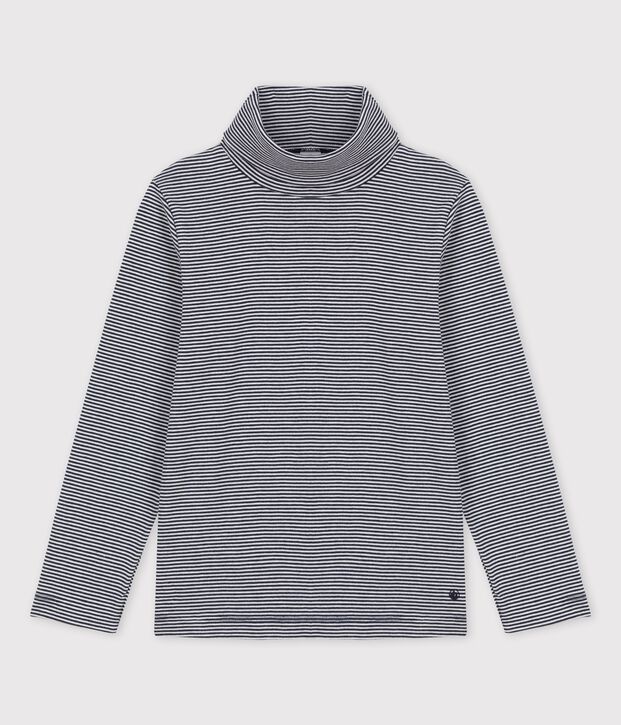 Pulli voor jongens/meisjes in katoen blauw/wit