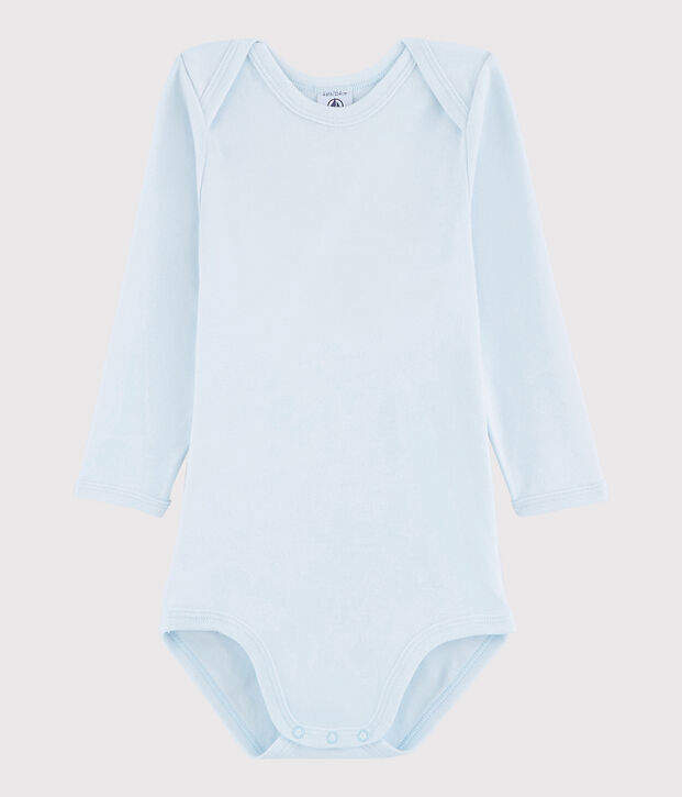 Body manches longues b&eacute;b&eacute; fille-gar&ccedil;on bleu clair