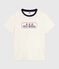 Katoenen dames-T-shirt met korte mouwen - Le Droit blauw MILK/ SOIR
